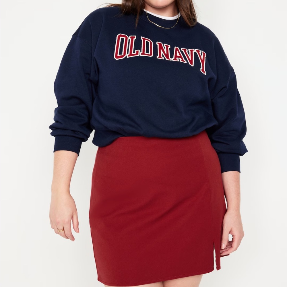 red pixie mini skirt old navy xl